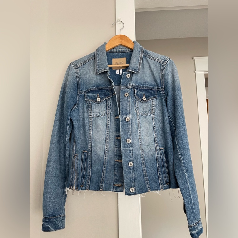 Paige Denim Raw Hem Jacket